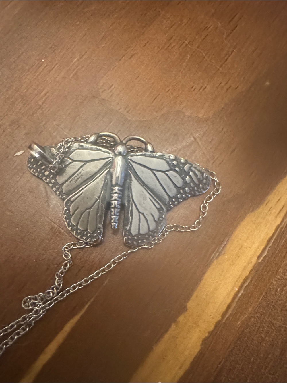 James Avery Two-Tone Butterfly Pendant with 18” chain - Picture 3 of 5